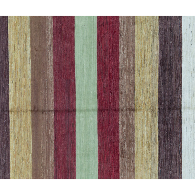 Gabbeh Hand Woven Wool Striped Area Rug