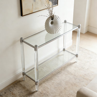 Simple acrylic transparent glass console table