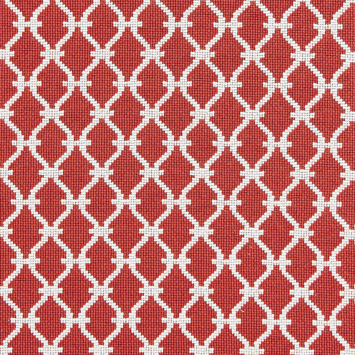 Tissu à treillis Oriana, Coquelicot