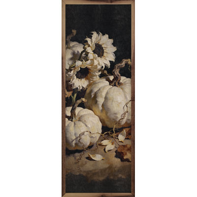 White Pumpkins And Sunflowers