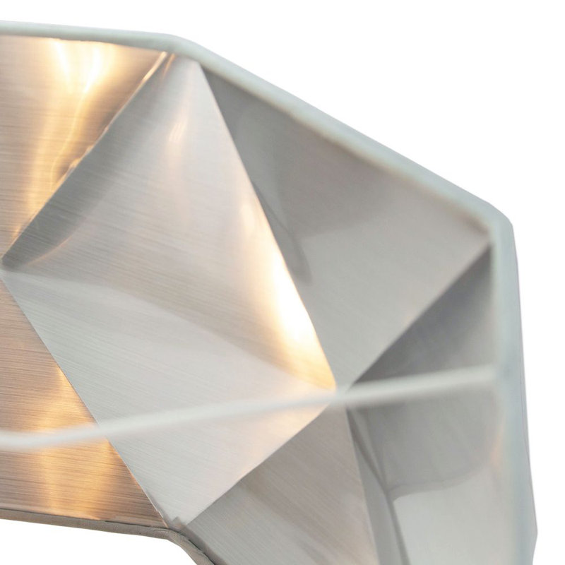 Cotton Fabric Geometric Shade with Inner Brushed Effect Lining, Grey