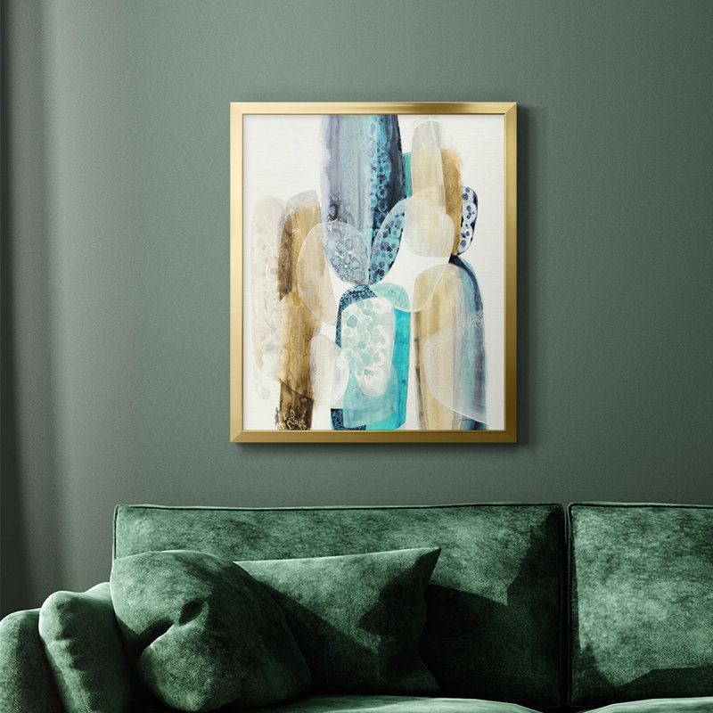 Mood Elevator Premium Framed Canvas - Ready to Hang, 20" H x 16" W, Gold