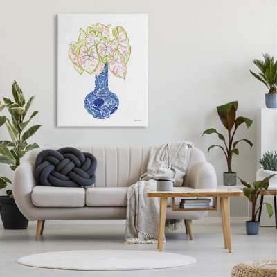 Vase à col haut chinois en gingembre, californien, giclée, art texturé par Stellar Design Studio