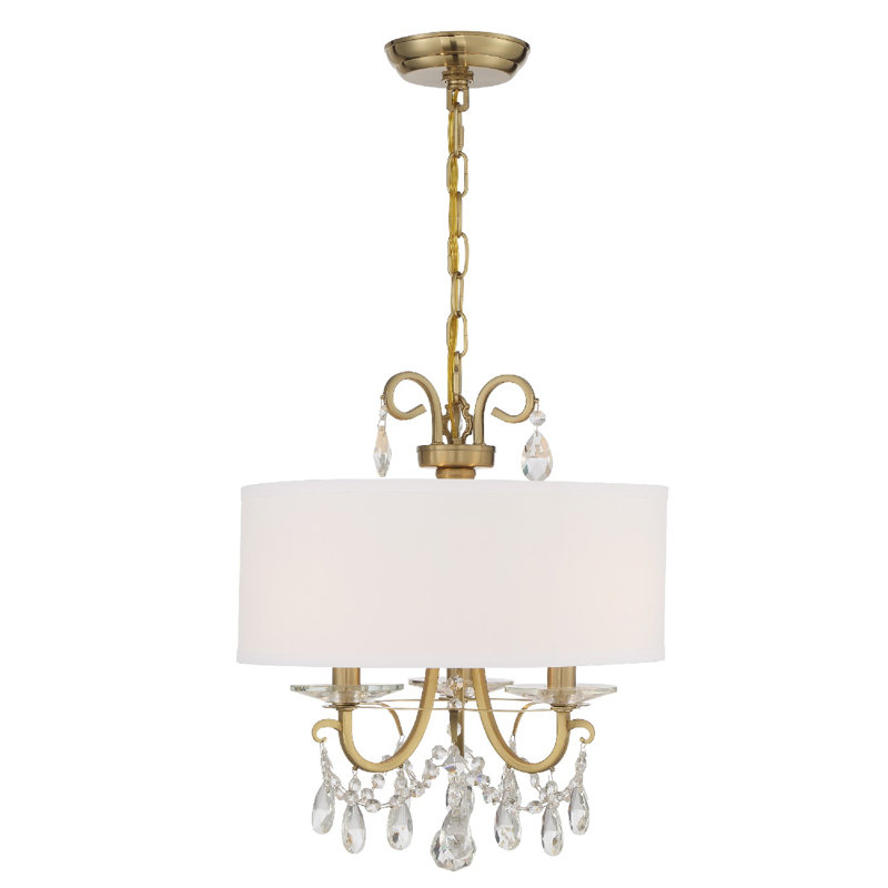 Luminaire suspendu tambour 3 lumières Elane, Spectra Swarovski