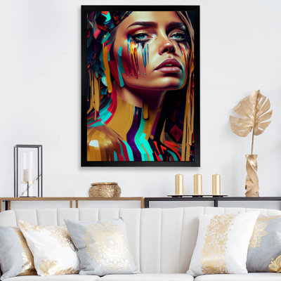 «Vibrant Creative Woman Portrait III», impression sur toile