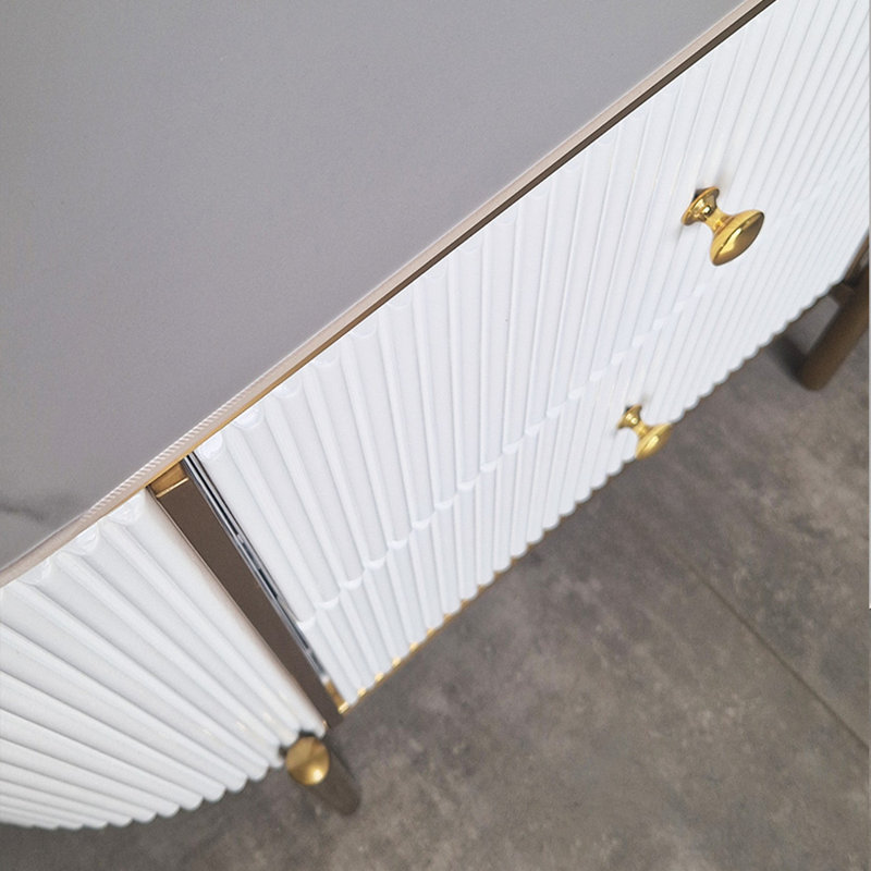 80cm W Stainless Steel Bedside Table