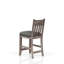 Of 2 Rustic Grey Upholstered Stools For Kitchen Countertop - 39.97 In Tall, 17.62 Wide, 24.2 Deep, Solid Wood + Counter Stool Upholstered, , Height, Width, Depth, 23 Lb Heavy