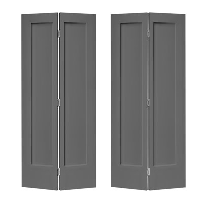 Paneled MDF Composite Double Bifold with Installation Hardware Kit