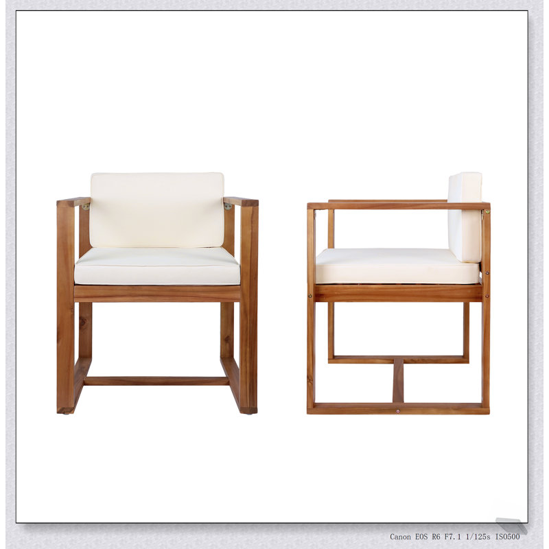 Ensemble de 2 chaises de patio pour l'extérieur, confortables et élégantes avec des matériaux résistants aux intempéries