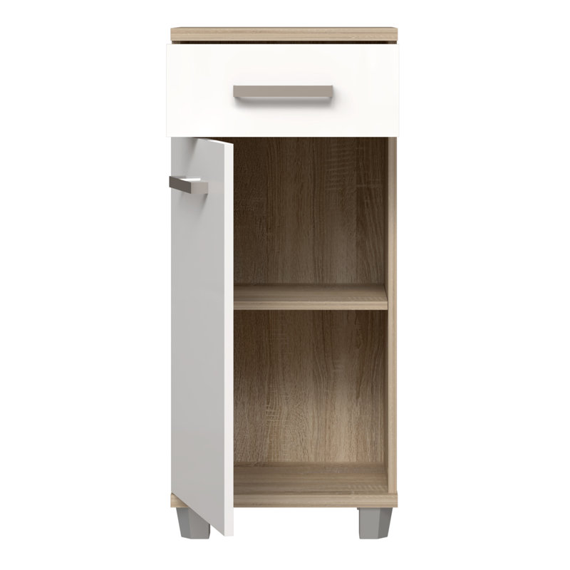 Veris Bathroom Cabinet, Sonoma Oak/White