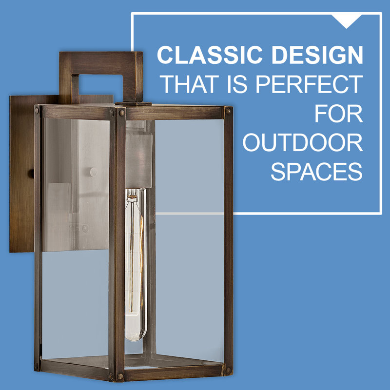 Max 1 - Light Outdoor Wall Lantern, Burnished Bronze, 13.25" H x 6" W x 9" D