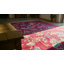 Tapis chinois mauve à motif floral antique