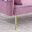 Accoudoir rond en velours 72,5 po Sritha-145971191
