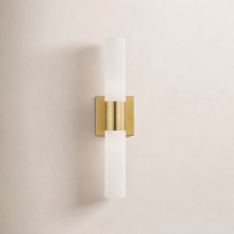 Cailum 2-Light Dimmable Vanity Light, Satin Brass