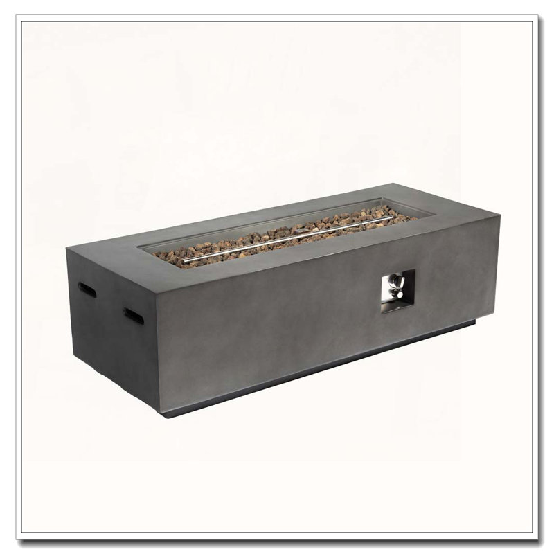 Table d'extérieur d'extérieur au propane 60 pouces, 60 000 BTU avec foyer imperméable, Gris foncé