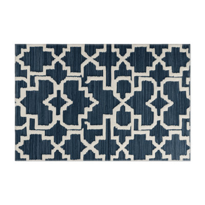 Tapis gris intérieur et extérieur Trellis