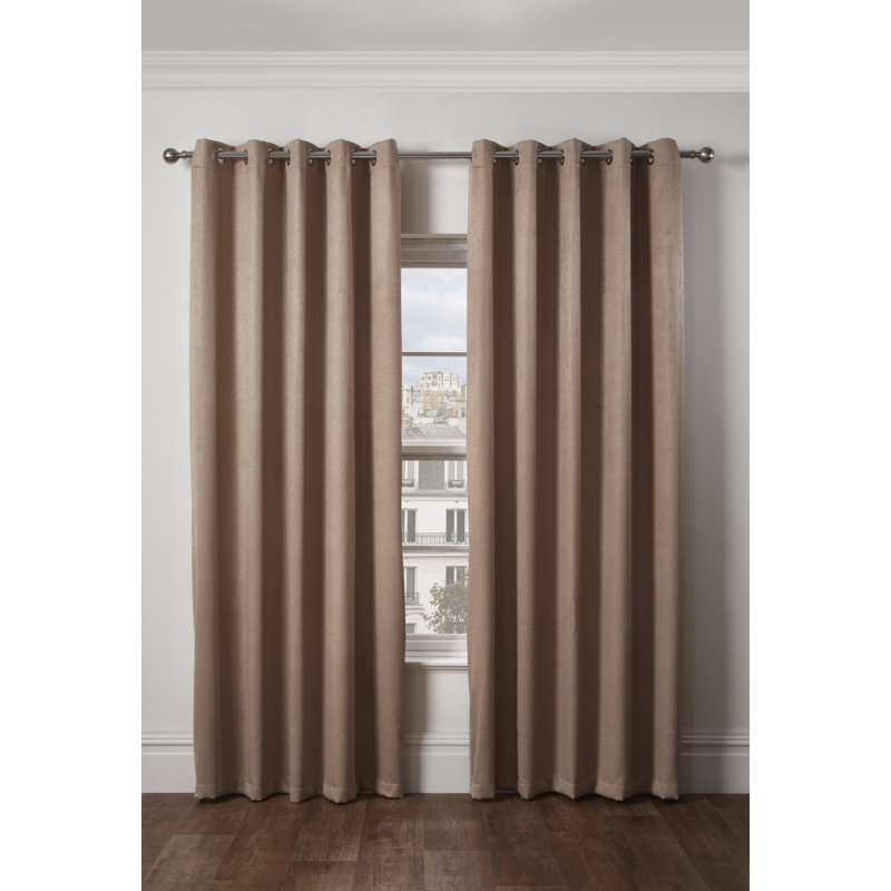 Ambiance Blackout Curtain Pair, 116 W x 183 D cm, Taupe