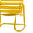 1-Piece Yellow Metal Patio Rocking Chair