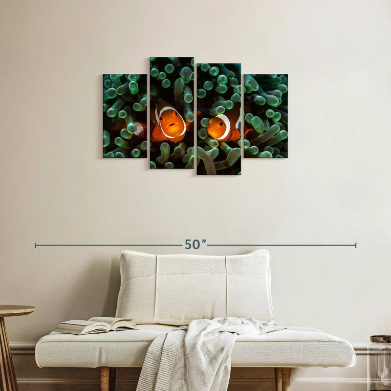 Brampt Two Clownfish Hiding, 22" H x 36" W