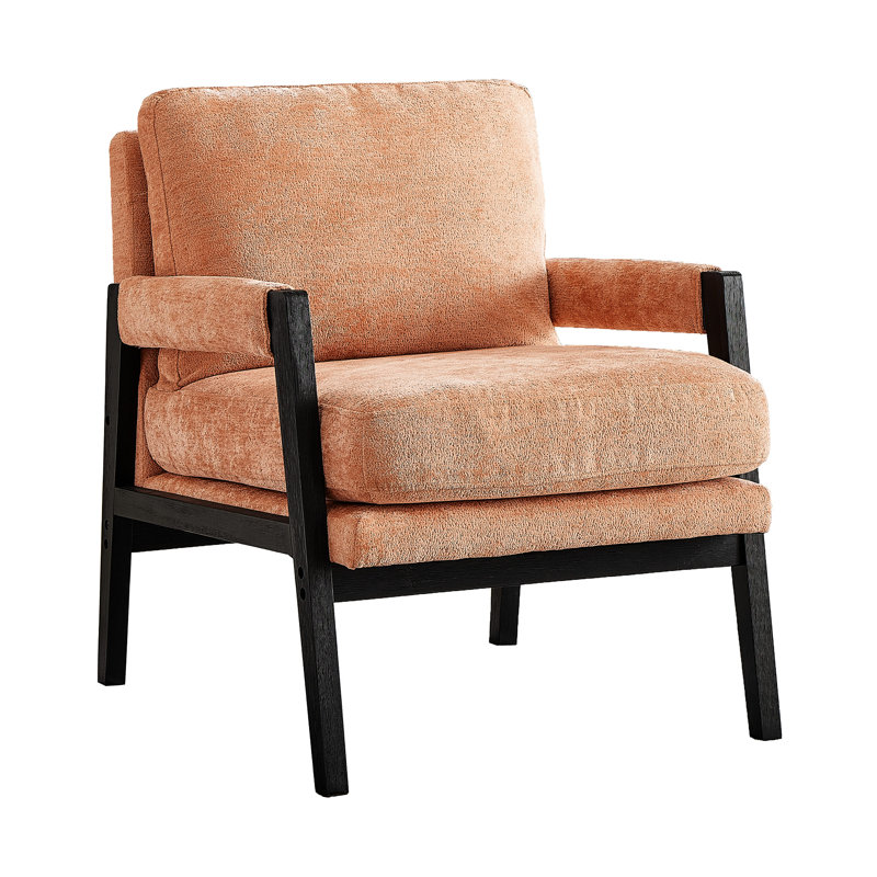 Chaise d'appoint Mid-Century, Orange