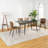 Modern Minimalist Extendable Dining Table Set （1Table and 4 Chairs）-95947539