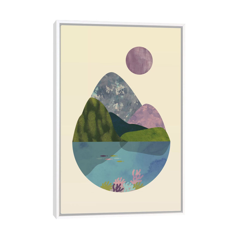 " Summer " by Flatowl, 60" H x 40" W x 1.5" D, White Framed Canvas