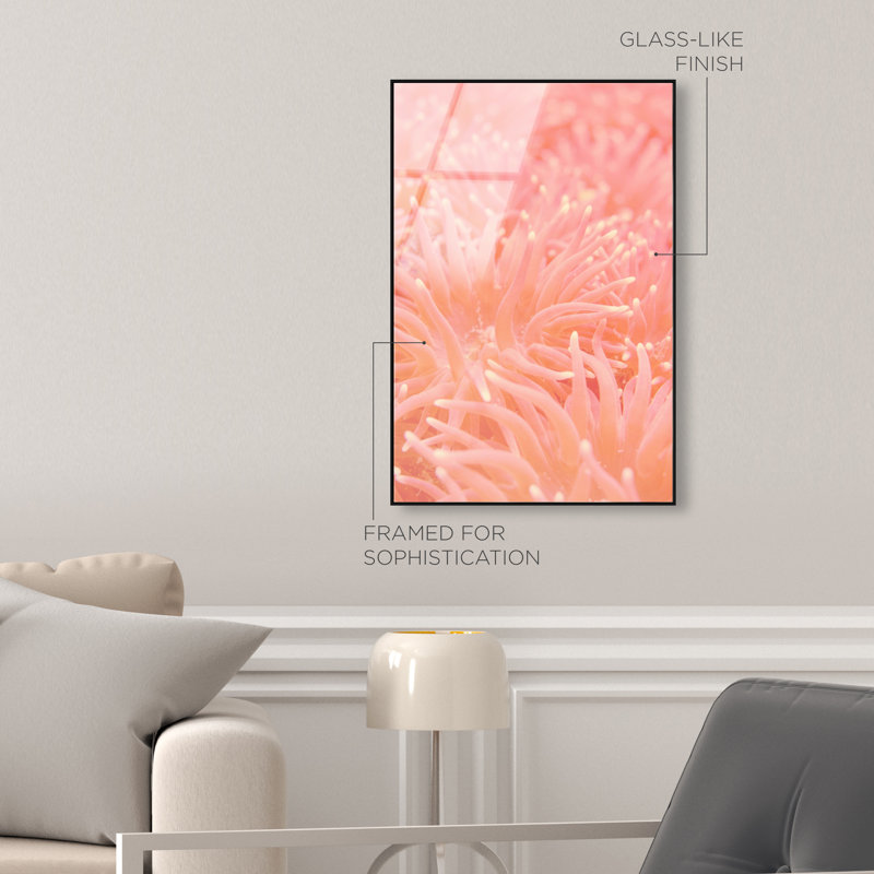 Deep Sea Flowers High-Gloss Frameless Acrylic Glass Wall Art Nautical & Beach Print by Oliver Gal, Ready to Hang, 10 x 15