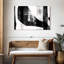 Encre noire abstraite sur toile-102346968