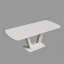 Table de salle à manger moderne extensible en bois aggloméré avec pieds en forme de U, durable et élégante