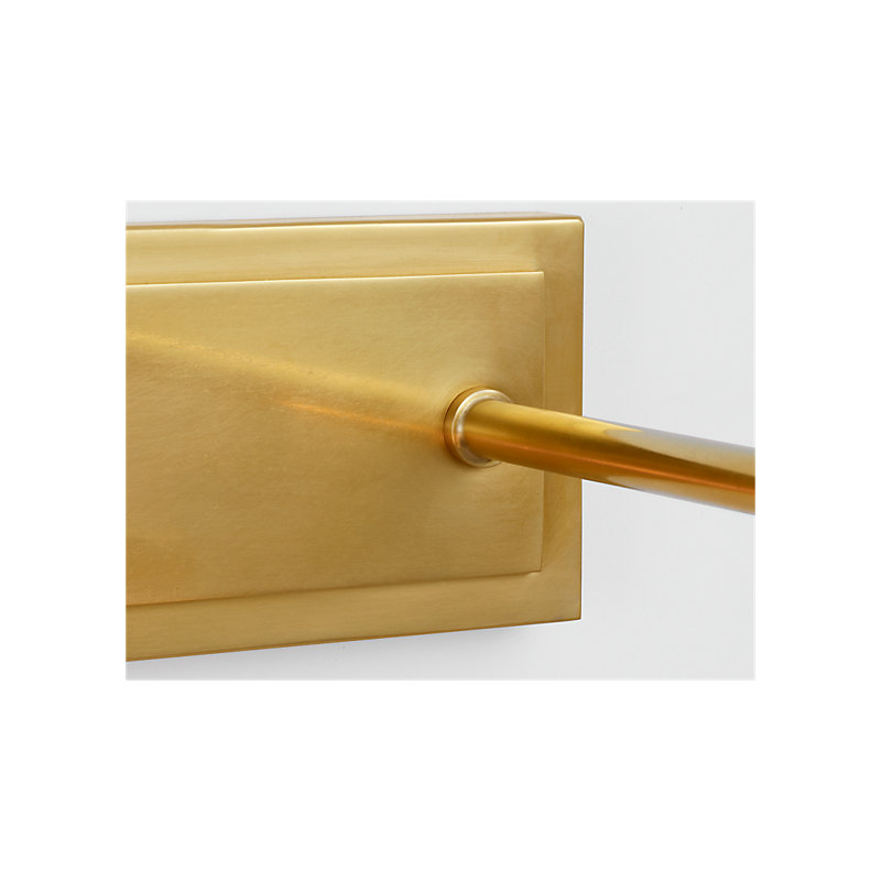 Thomas O'Brien Dimmable LED Wall Mount Picture Light, 1400 Lumens, Hand-Rubbed Antique Brass, 4" H x 18" W x 8.5" D