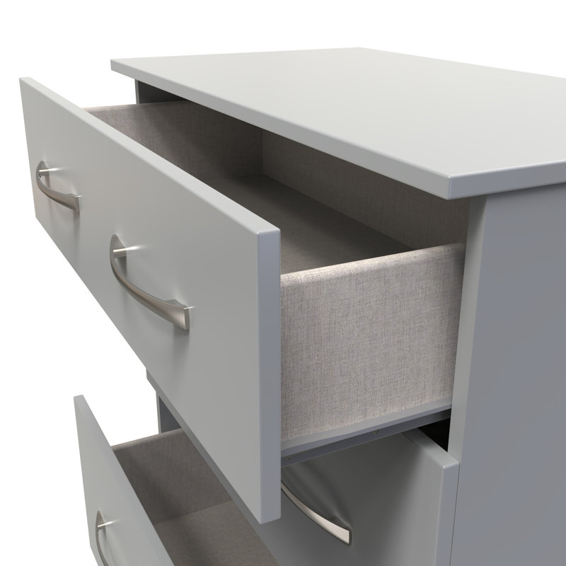 Fully Assembled Alinuswe 3 - Drawer Chest of Drawers, Dusk Grey