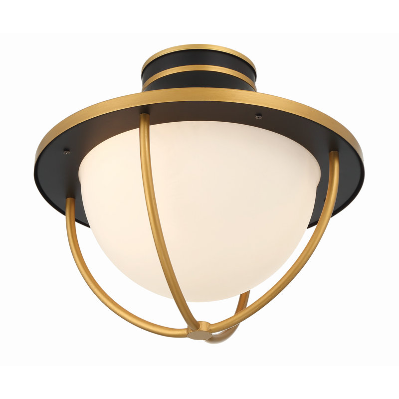 Atlas 13.5'' W 2 - Bulb Outdoor Semi Flush Mount