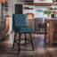 Tabouret de bar en tissu touffeté, ensemble de 2-928365319