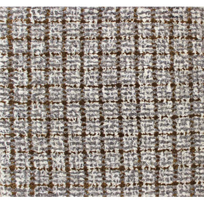 Matrix Plaid Area Rug in Gray