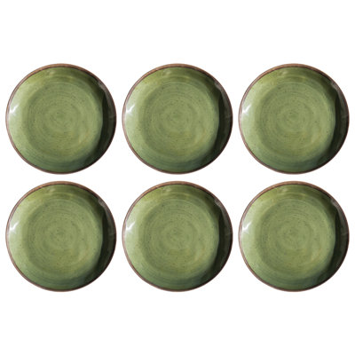 Assiette plate en mélamine NewWave de Retreat Pottery - vert - 10,5 po