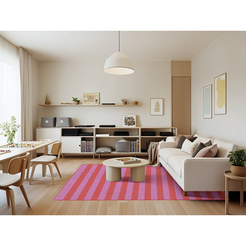 Dinesh Striped Indoor Rug, Rectangle 7' x 9'