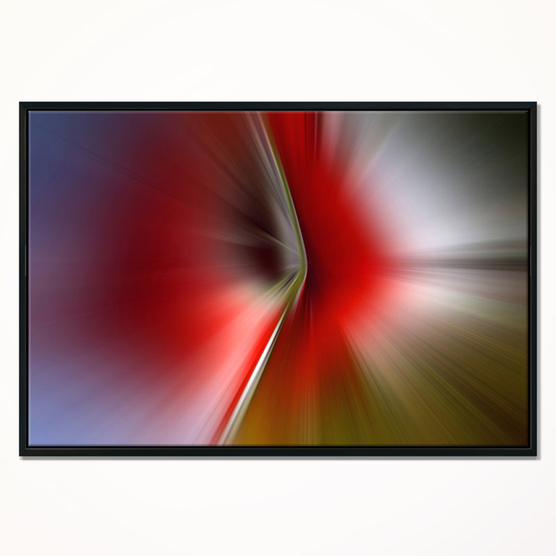 « explosion of red on purple », impression sur toile tendue, H 12 po x l 20 po x P 1 po