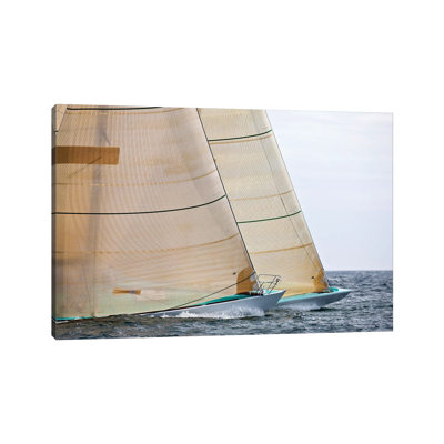Sailboats Competing In The 12-Metre Class Championship, Newport, Rhode Island, USA by Panoramic Images - Wrapped Canvas Print