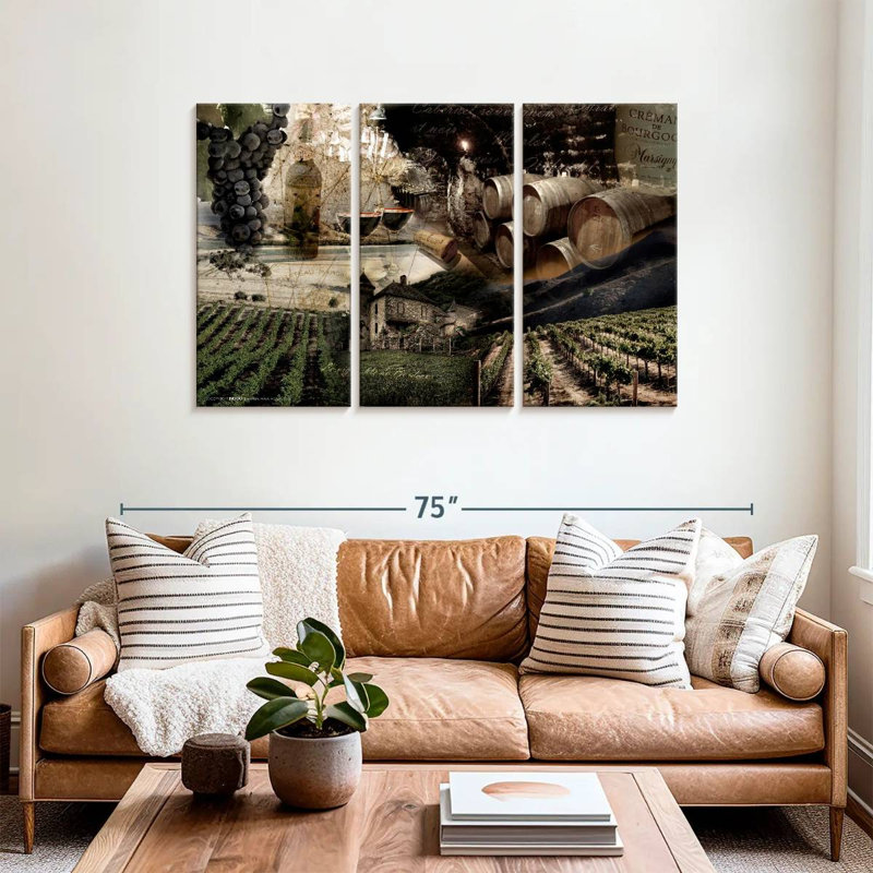 Yarlin Collage Wine, 36" H x 57" W