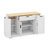 Multi-Functional Storage Sideboard, Modern Kitchen Island With Extendable Dining Table, Adjustable Shelves, 3-Tier Pull-Out Rack, Drawer-1803348267