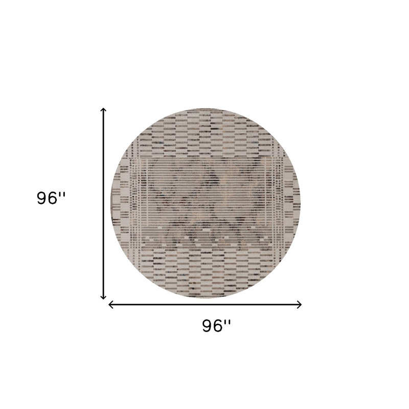 Tapis rond naturel 8 pi