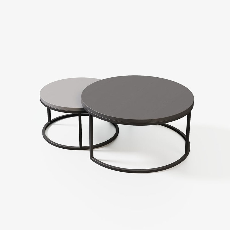 Fero Frame Coffee Table, Black/Grey