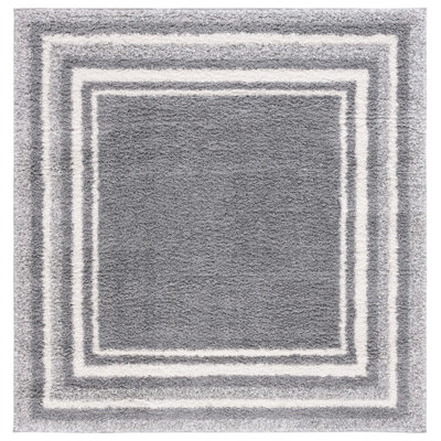 Tapis rayé à poils longs Omveer