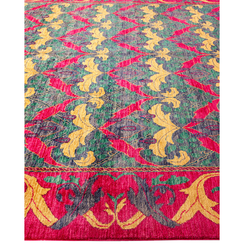 Arts & Crafts One-of-a-Kind 8' 10" X 11' 7" Hand Knotted Area Rug