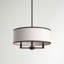 Lustre cylindrique à quatre lumières avec abat-jours Berthine-21043326