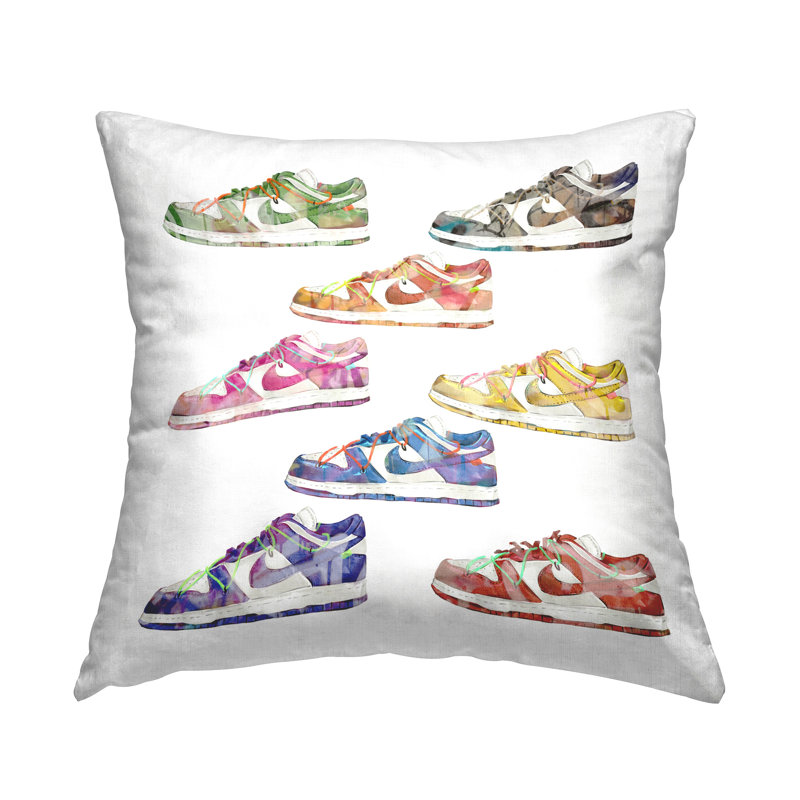 Coussin décoratif moderne à imprimé arc-en-ciel moderne par Ziwei Li