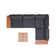 Tempo Wood 4 - Person Modular Patio Conversation Sets with Cushions