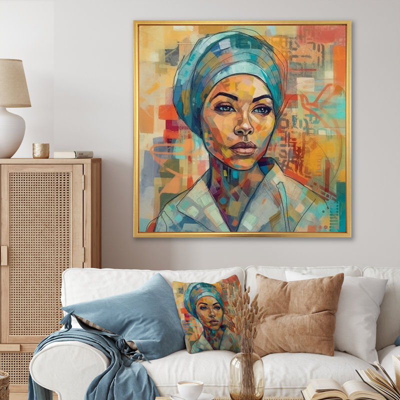 «Abstract», reproduction encadrée sur toile, Or, H 24 po x l 24 po x P 1 po