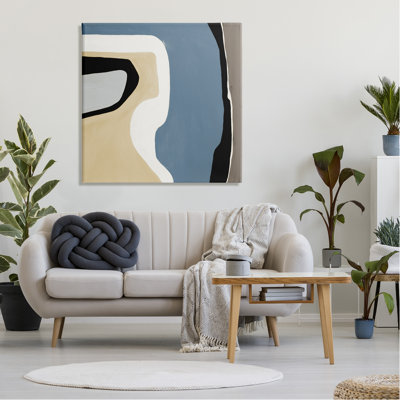 " Blue And Beige Abstraction " by Ruth Fromstein