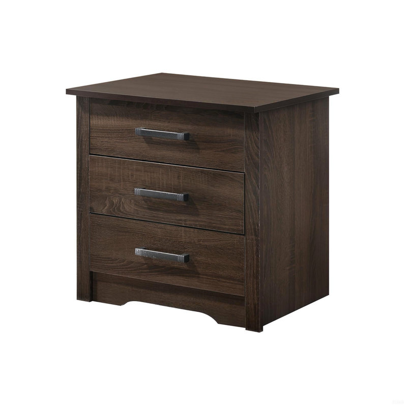 Sandle Wood Contemporary Nightstand, Brown
